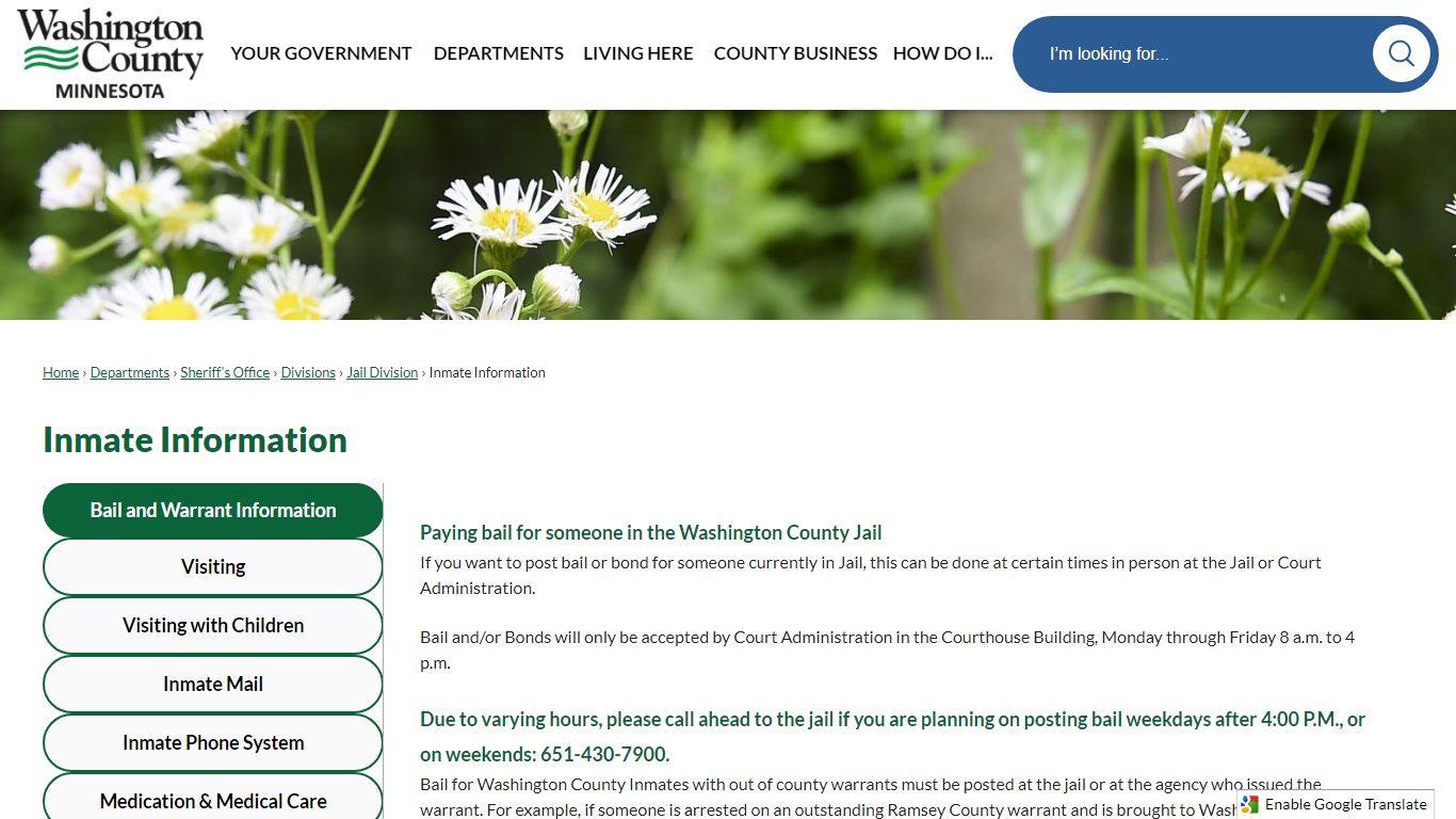 Inmate Information | Washington County, MN - Official Website